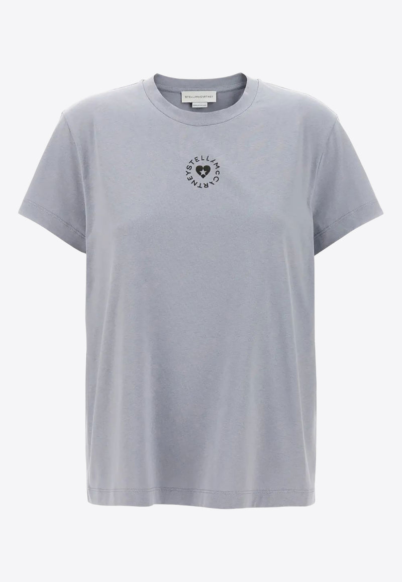 Stella McCartney Iconic Mini Heart T-shirt Light Blue 6J02733SPY53_4701