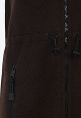 Miu Miu Logo Embroidered Fleece Mini Dress Brown MF5604SOOO1732_F0192