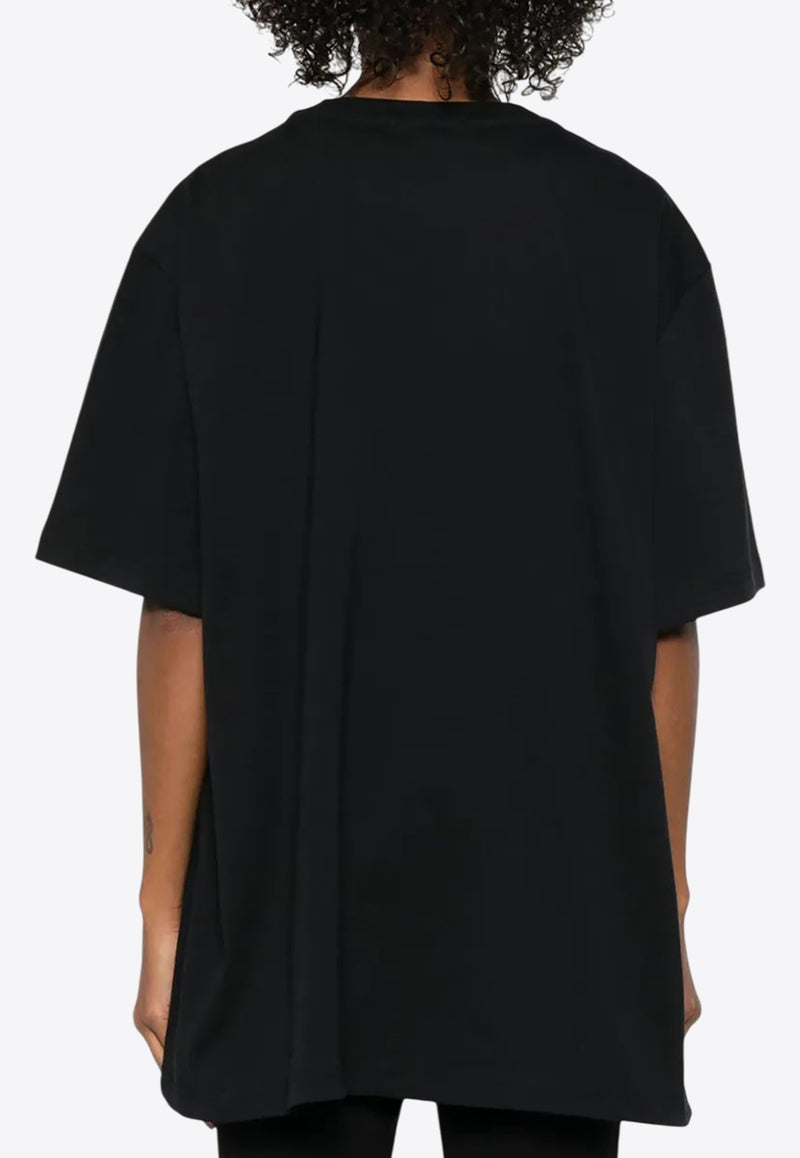 The Attico Logo Embroidered T-shirt Black 251WCT00350JJJ025AA_100