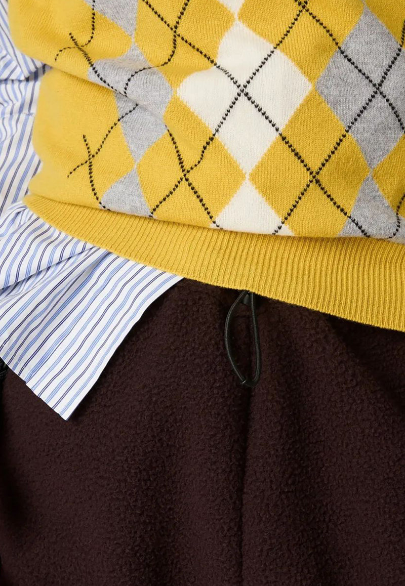 Miu Miu Argyle Knit Cashmere Vest Yellow MMV296SOOO174B_F0010