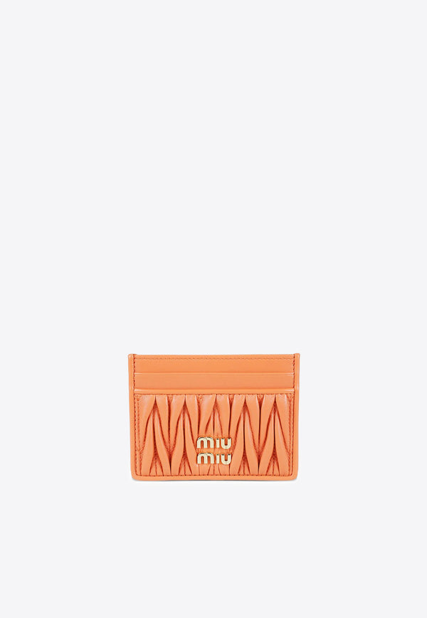 Miu Miu Matelassé Leather Cardholder Orange 5MC076AFPP_F0049
