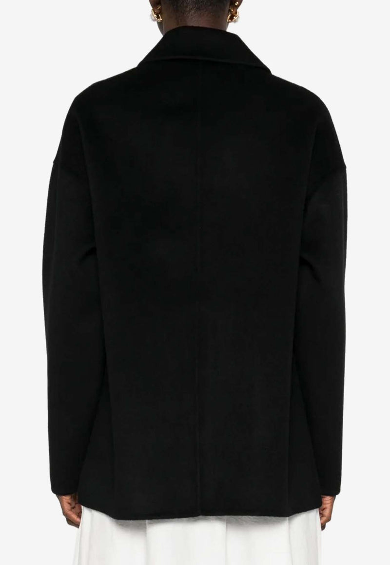 Anine Bing Luca Cashmere Buttoned Jacket Black A0110442_BLK26