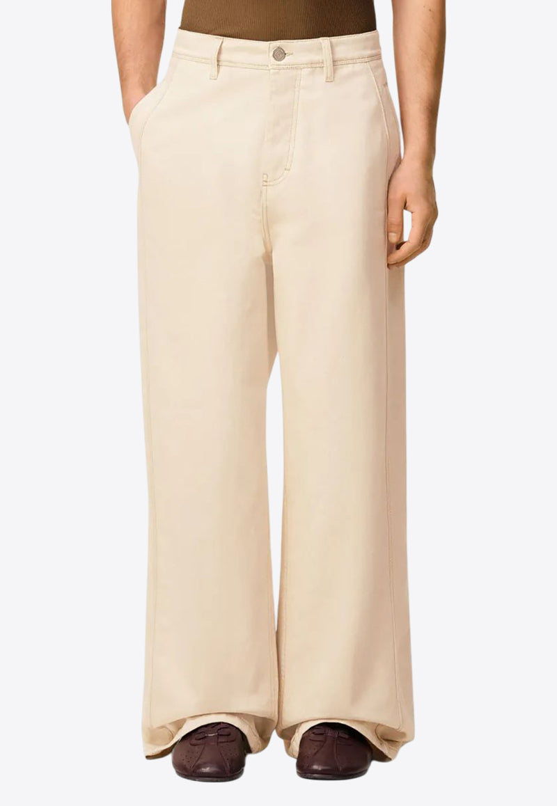 AMI PARIS Essential Wide-Leg Jeans Cream HTR820DE0106_150