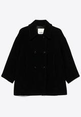 Isabel Marant Fiby Double-Breasted Coat Black MA0455FAB1D03I_01BK