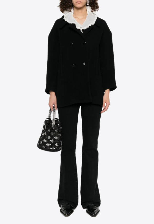 Isabel Marant Fiby Double-Breasted Coat Black MA0455FAB1D03I_01BK