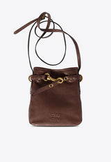 Miu Miu Nappa Leather Logo Crossbody Bag Brown 5NR461AEFX_F0NBL