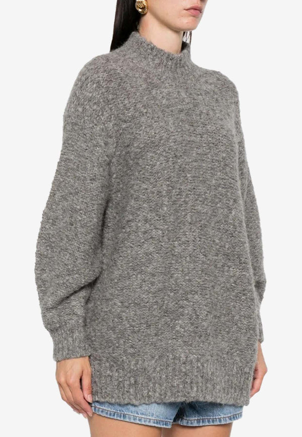Isabel Marant Idol High-Neck Alpaca Wool Sweater Gray PU0760FAC3L07I_02GY