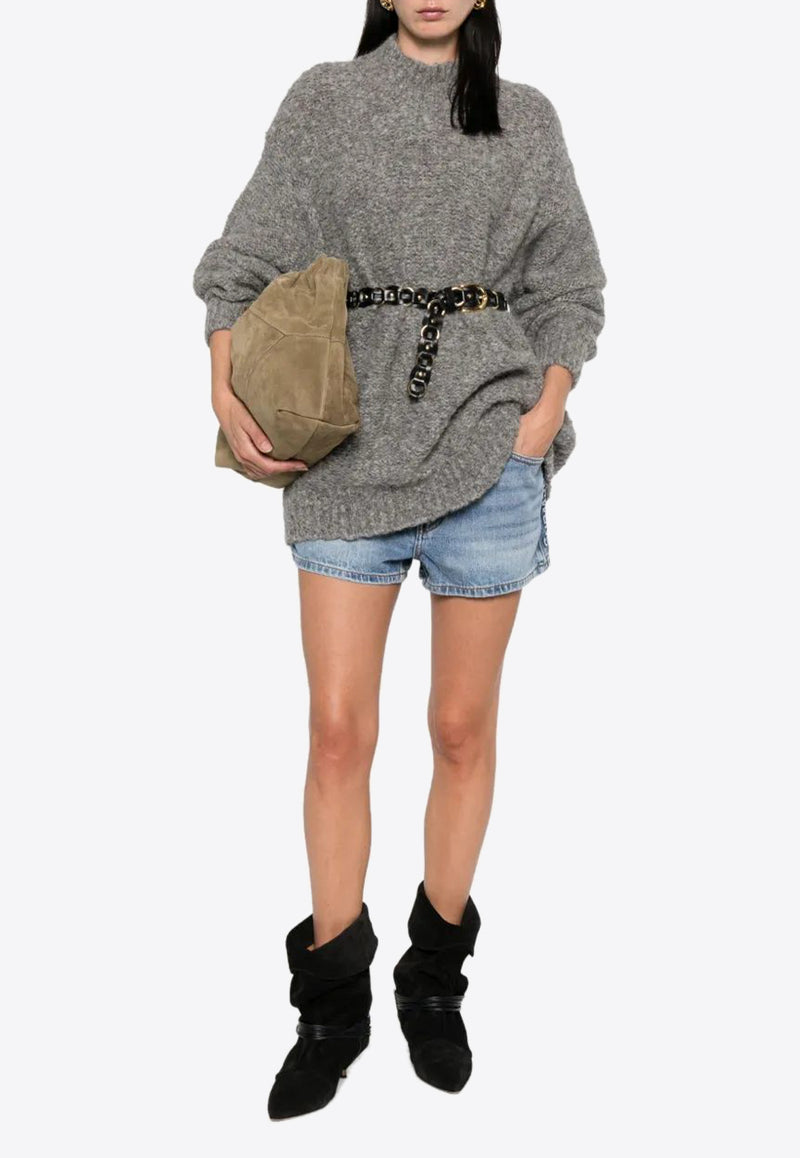 Isabel Marant Idol High-Neck Alpaca Wool Sweater Gray PU0760FAC3L07I_02GY