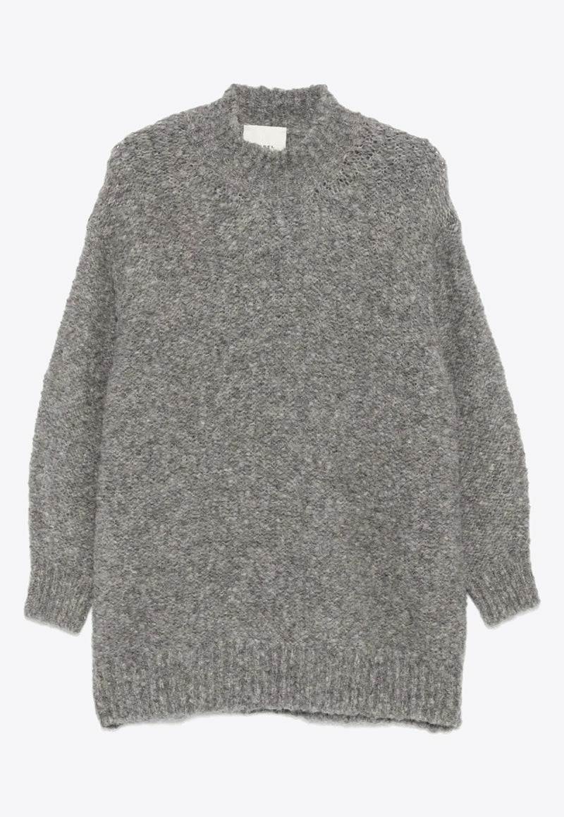 Isabel Marant Idol High-Neck Alpaca Wool Sweater Gray PU0760FAC3L07I_02GY
