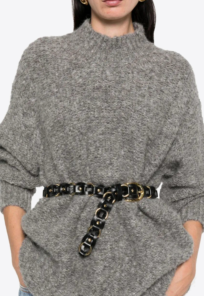 Isabel Marant Idol High-Neck Alpaca Wool Sweater Gray PU0760FAC3L07I_02GY