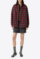 Miu Miu Tartan Check Wool Padded Jacket Multicolor ML855S232172Z_F0I14