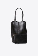 Golden Goose DB 24/7 Studded Vintage Leather Tote Bag Black GWA00632A000867_90100