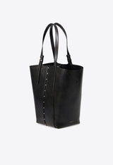 Golden Goose DB 24/7 Studded Vintage Leather Tote Bag Black GWA00632A000867_90100