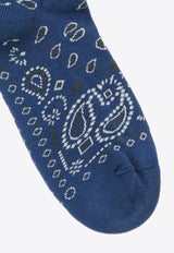 Alanui Bandana Jacquard Knit Socks Blue LWRA007E25KNI001_4856