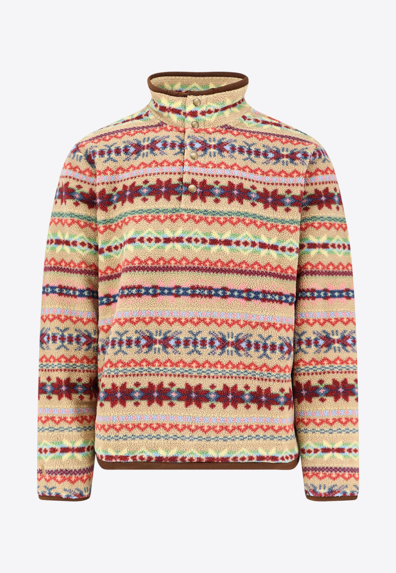 Polo Ralph Lauren Patterned Fleece High-Neck Sweater Multicolor 710980863001_CAMEL COMBO_29847433
