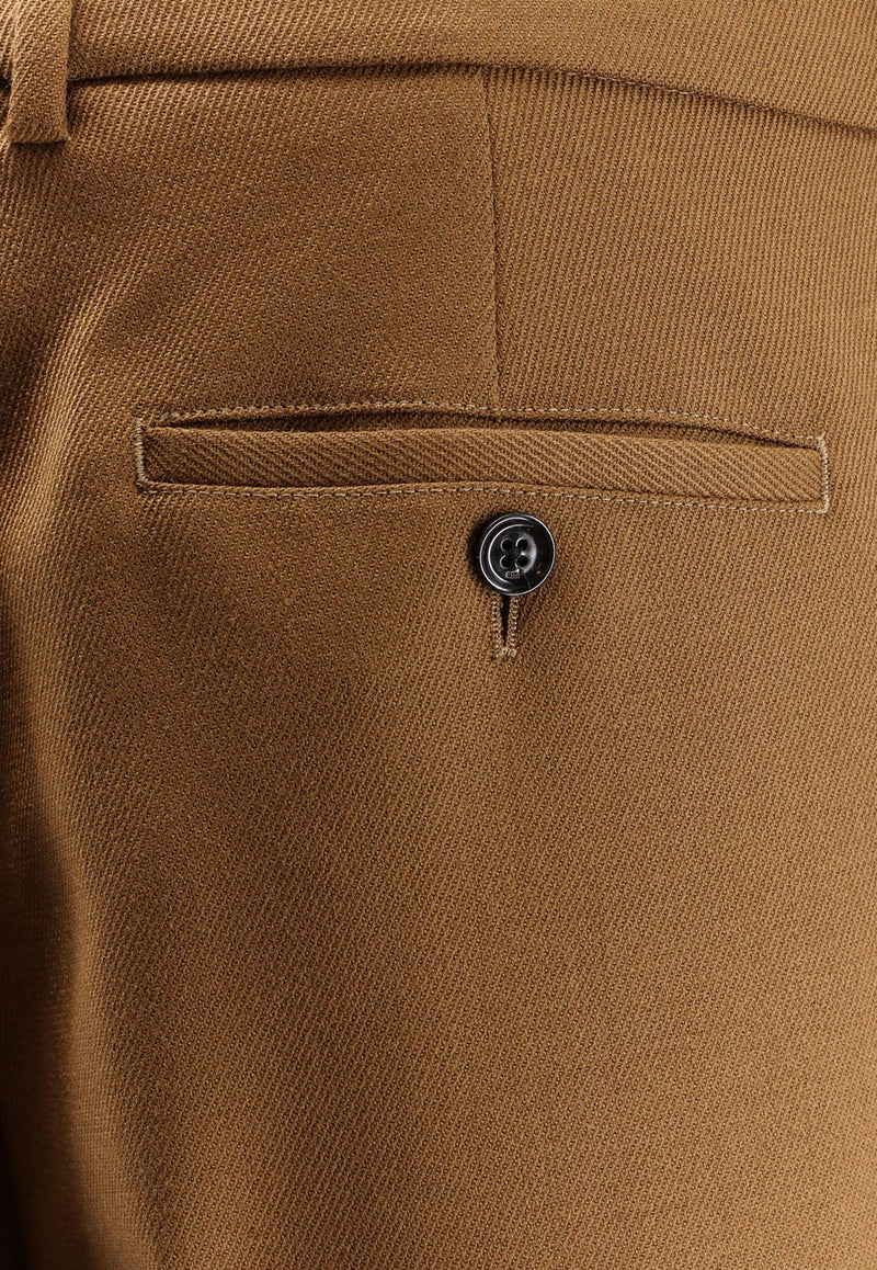 AMI PARIS Wool Tailored Pants Brown HTR423WV0088216_Brown_29841688