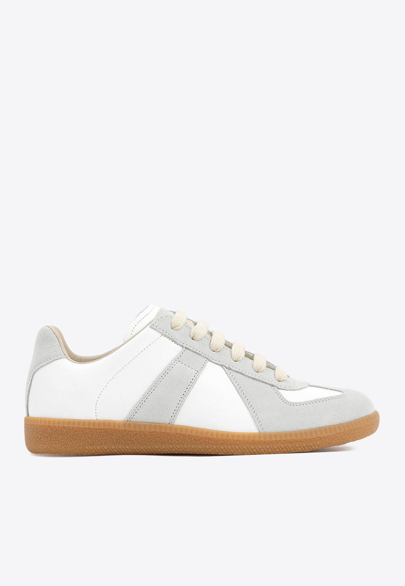 Maison Margiela Replica Low-Top Leather Sneakers Off-white S58WS0109P1895T1016_DIRTY WHITE_29842566
