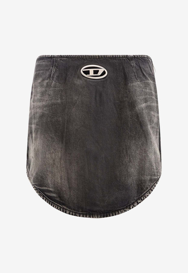 Diesel De-Vany Mini Denim Skirt Gray A194020CEBC02_Grey_29845840