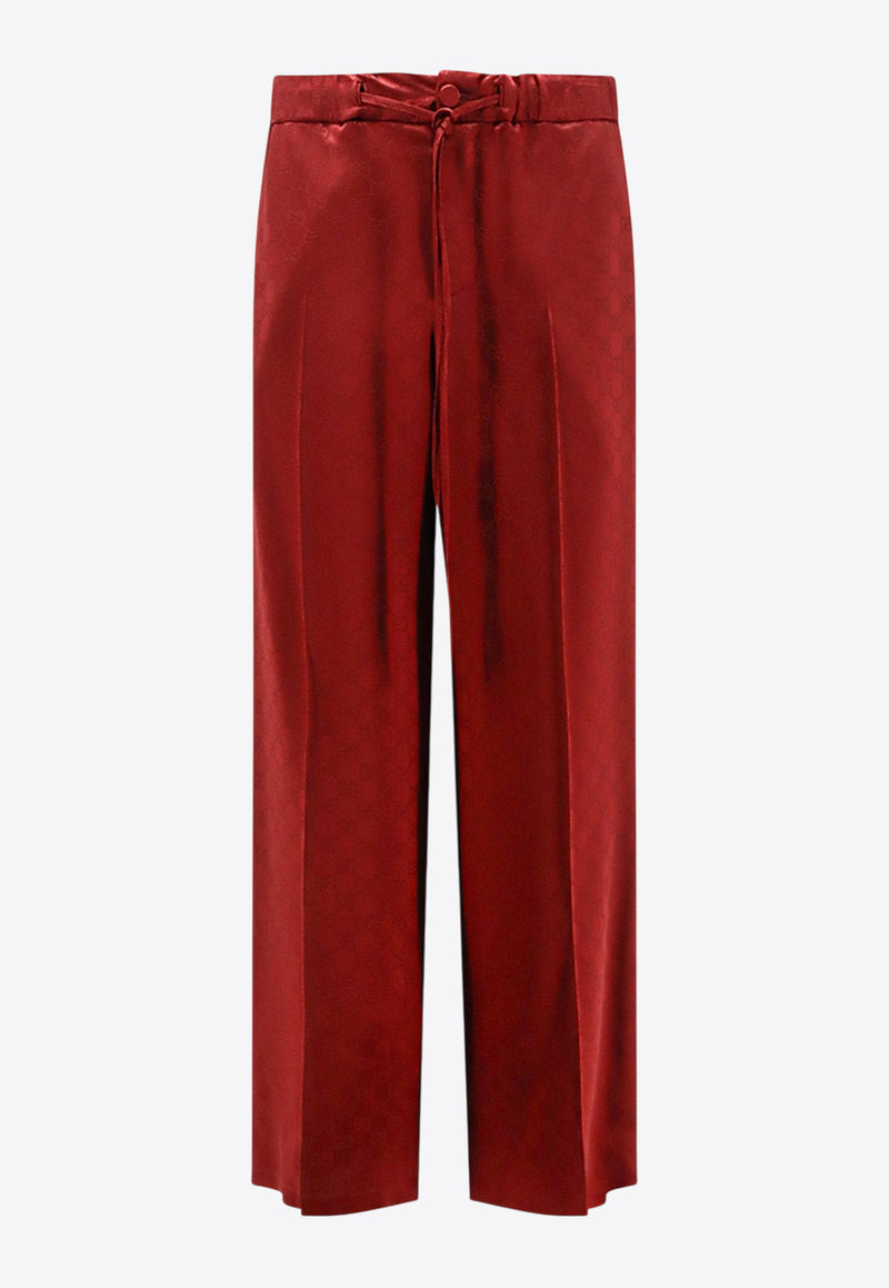 Gucci Straight-Leg Silk Pants Red 841101Z7ADF6318_ROSSO ANCORA/MIX_29853633