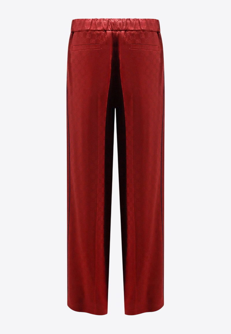 Gucci Straight-Leg Silk Pants Red 841101Z7ADF6318_ROSSO ANCORA/MIX_29853633
