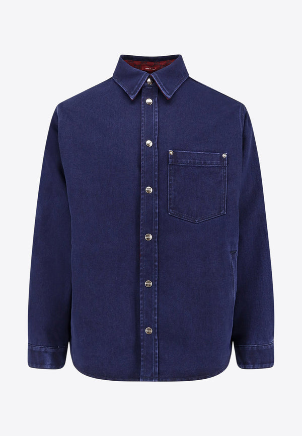 Gucci Logo Patch Denim Shirt Blue 835282XDDB64447_BLUE/MIX_29854483