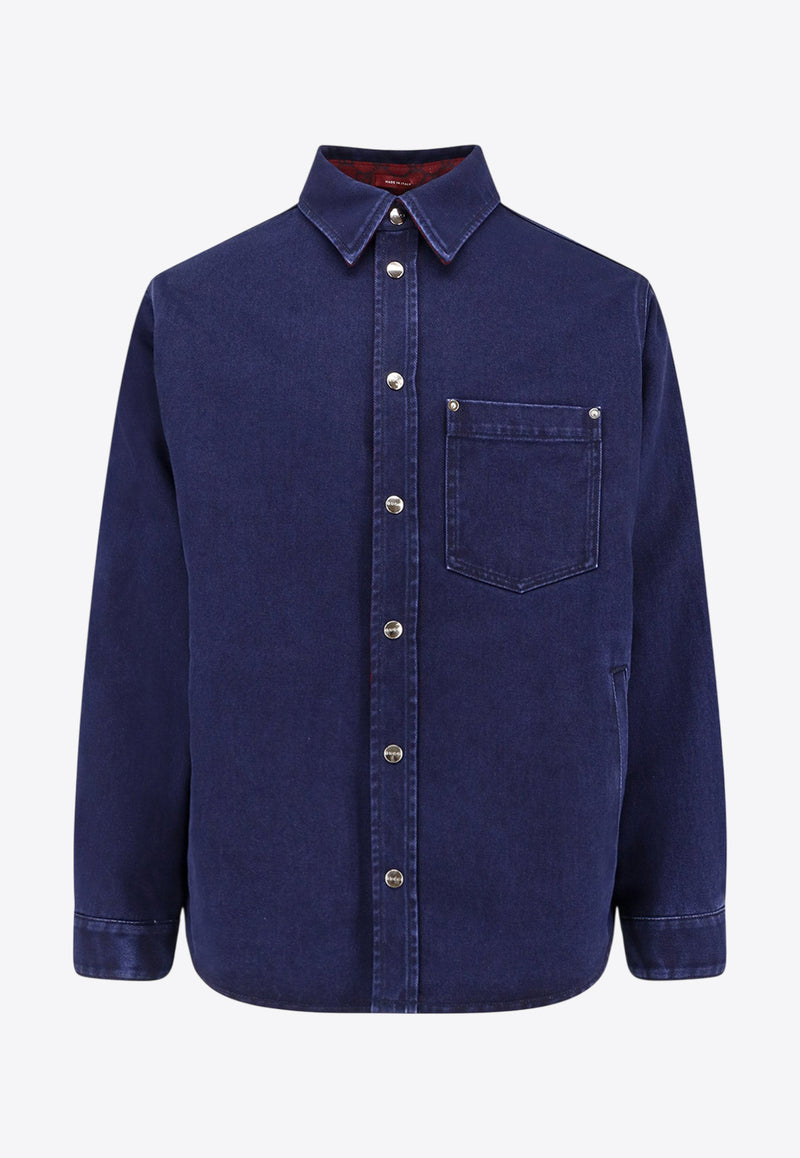 Gucci Logo Patch Denim Shirt Blue 835282XDDB64447_BLUE/MIX_29854483