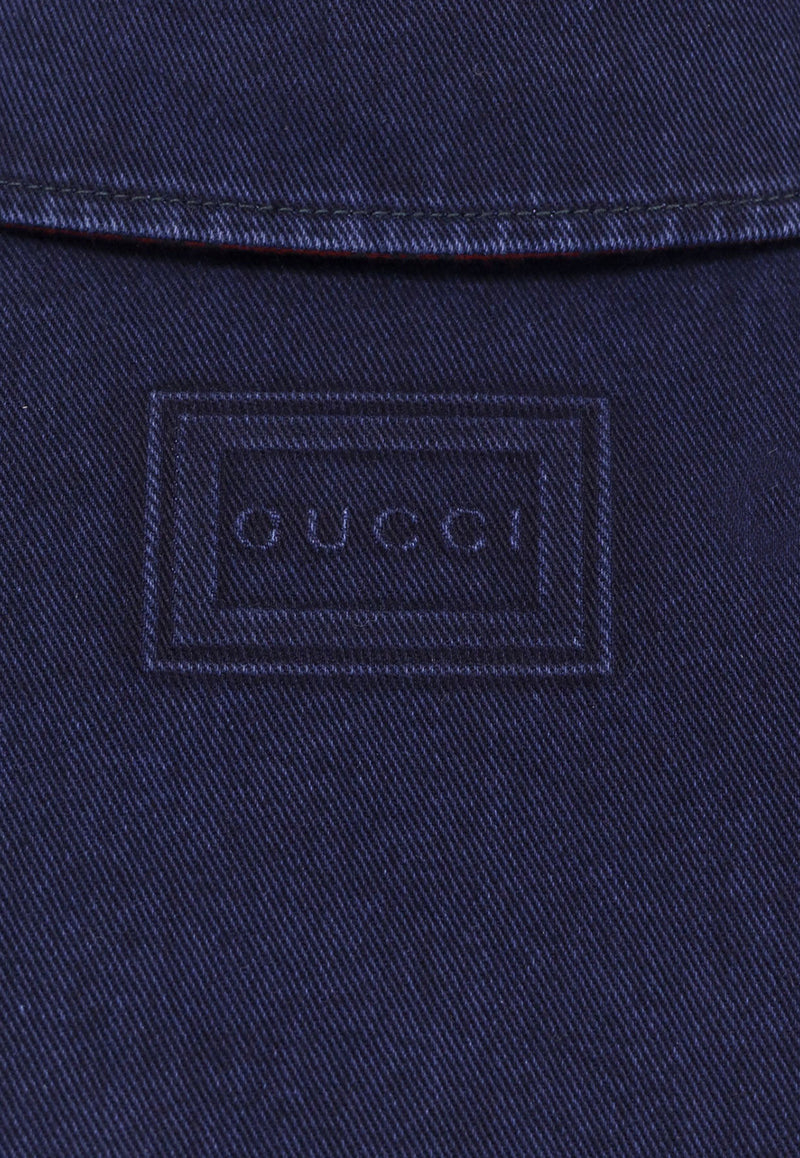 Gucci Logo Patch Denim Shirt Blue 835282XDDB64447_BLUE/MIX_29854483