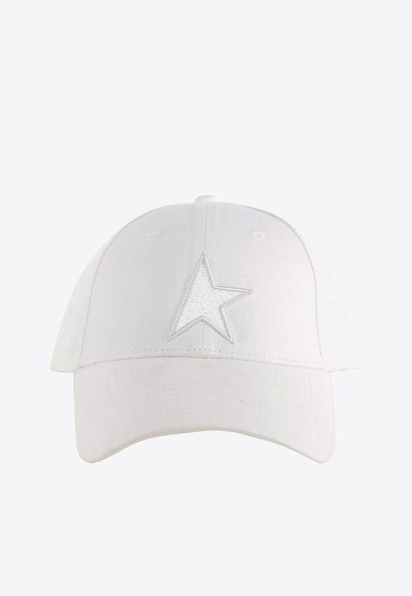 Golden Goose DB Embroidered Star Baseball Cap White GUP01038P00059720103_White_29857120