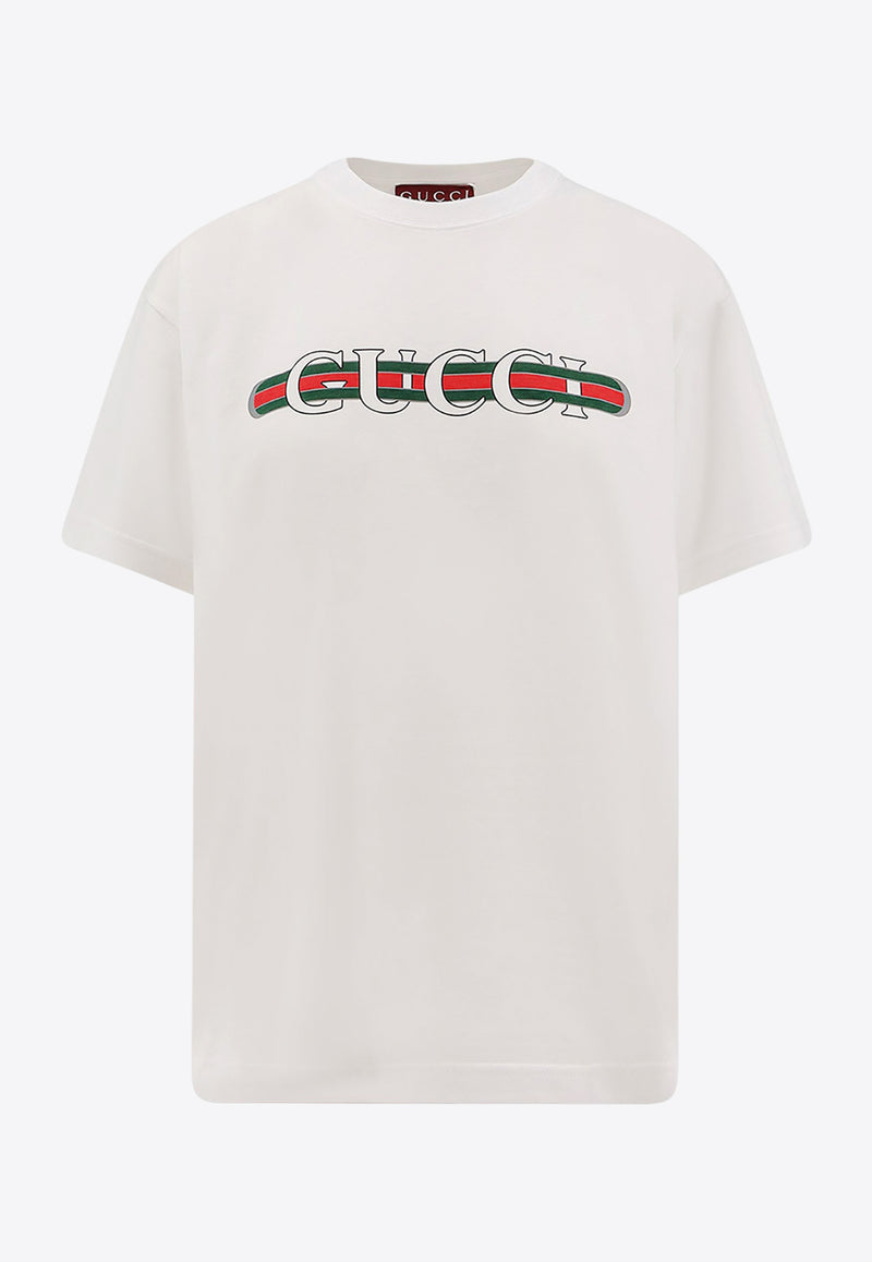 Gucci Signature Web Logo Print T-shirt White 788093XJGL69074_WHITE/MC_29849809