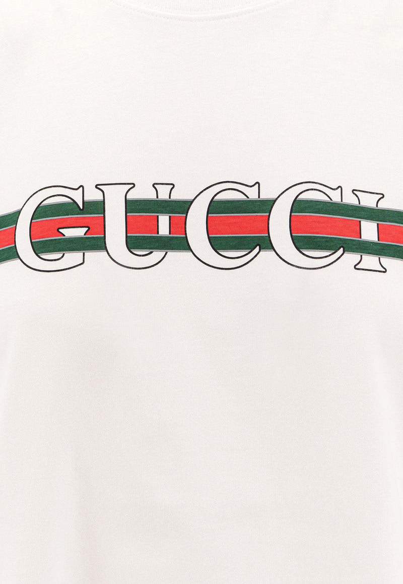 Gucci Signature Web Logo Print T-shirt White 788093XJGL69074_WHITE/MC_29849809