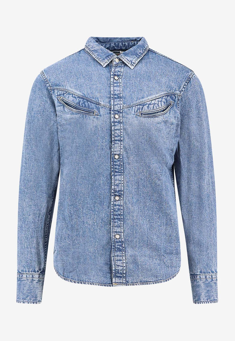 Levi's Smiley Western Denim Shirt Blue 003NS0002_Med indigo_29848016