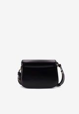 AMI PARIS Paris Paris Glazed Leather Crossbody Bag Black ULL717AL0139001_Black_29844464