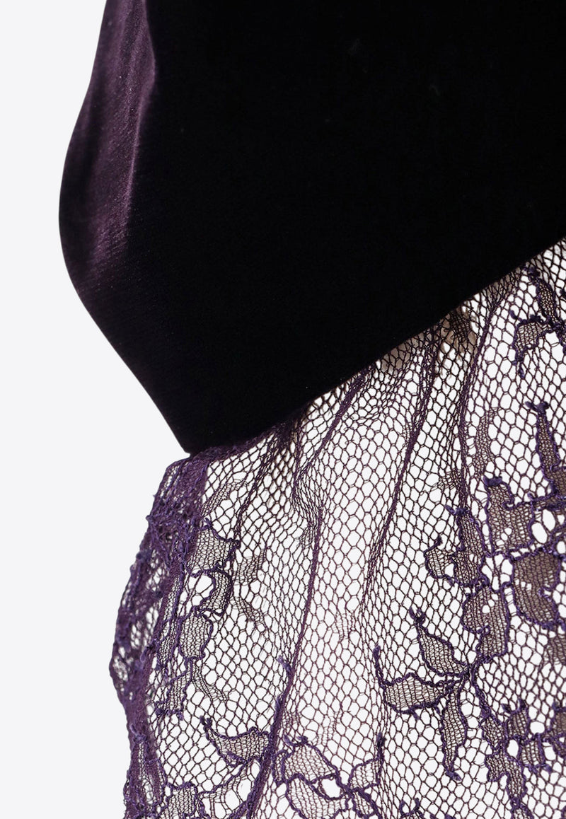 Alexander McQueen Fluid Velvet High-Neck Midi Dress Purple 843785QEAGW5144_VIOLET_31123319