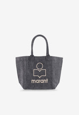 Isabel Marant Small Yenky Canvas Tote Bag Gray PM0002FAA1X19M02FK_FADED BLACK_29842385