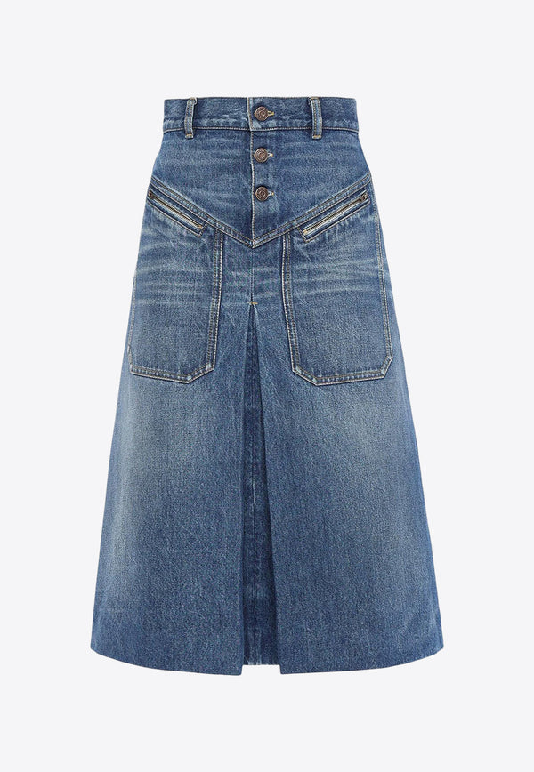 Chloé Denim Midi Skirt Blue CH25ADJ01251427_Hazy Blue_29842033