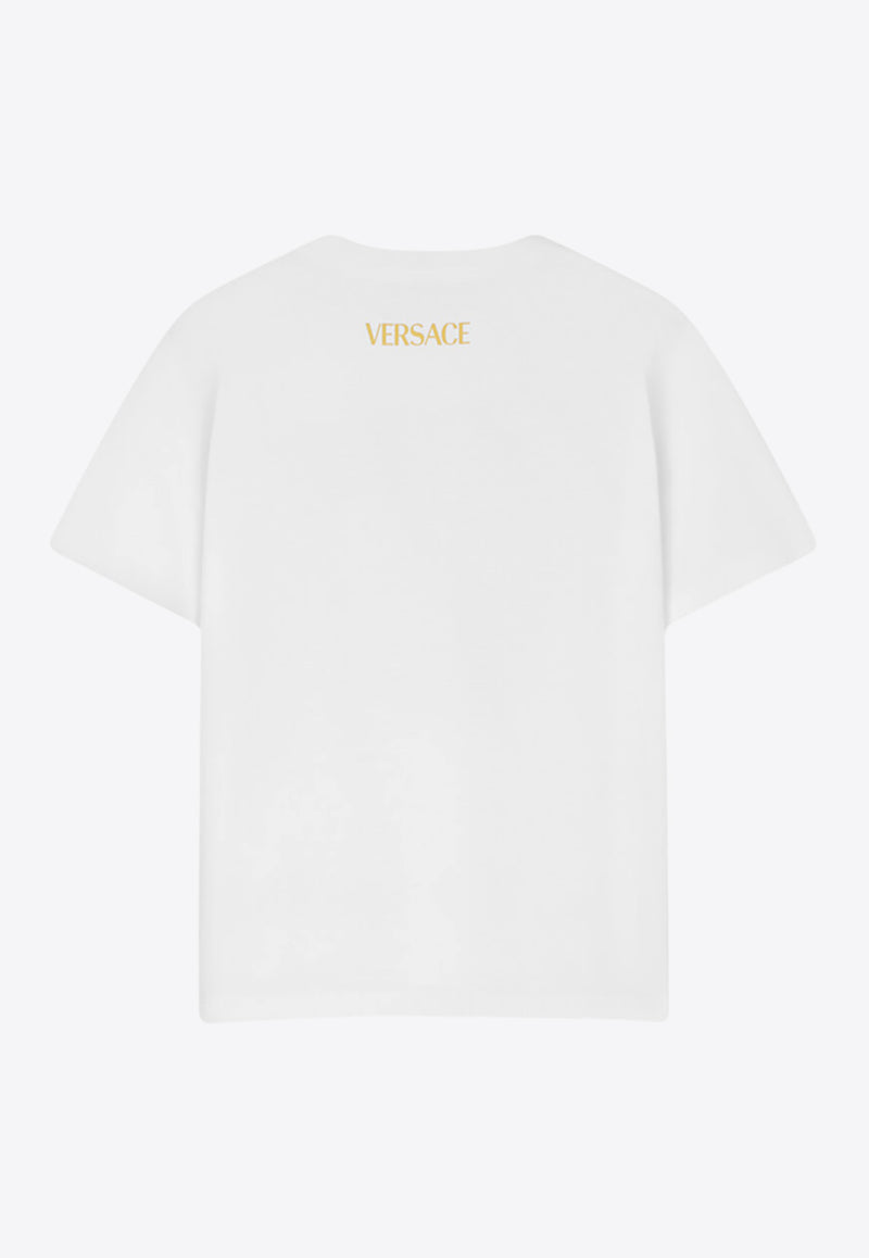 Versace Underwater Barocco Printed Crewneck T-shirt 1021453 1A15724 2W3A0