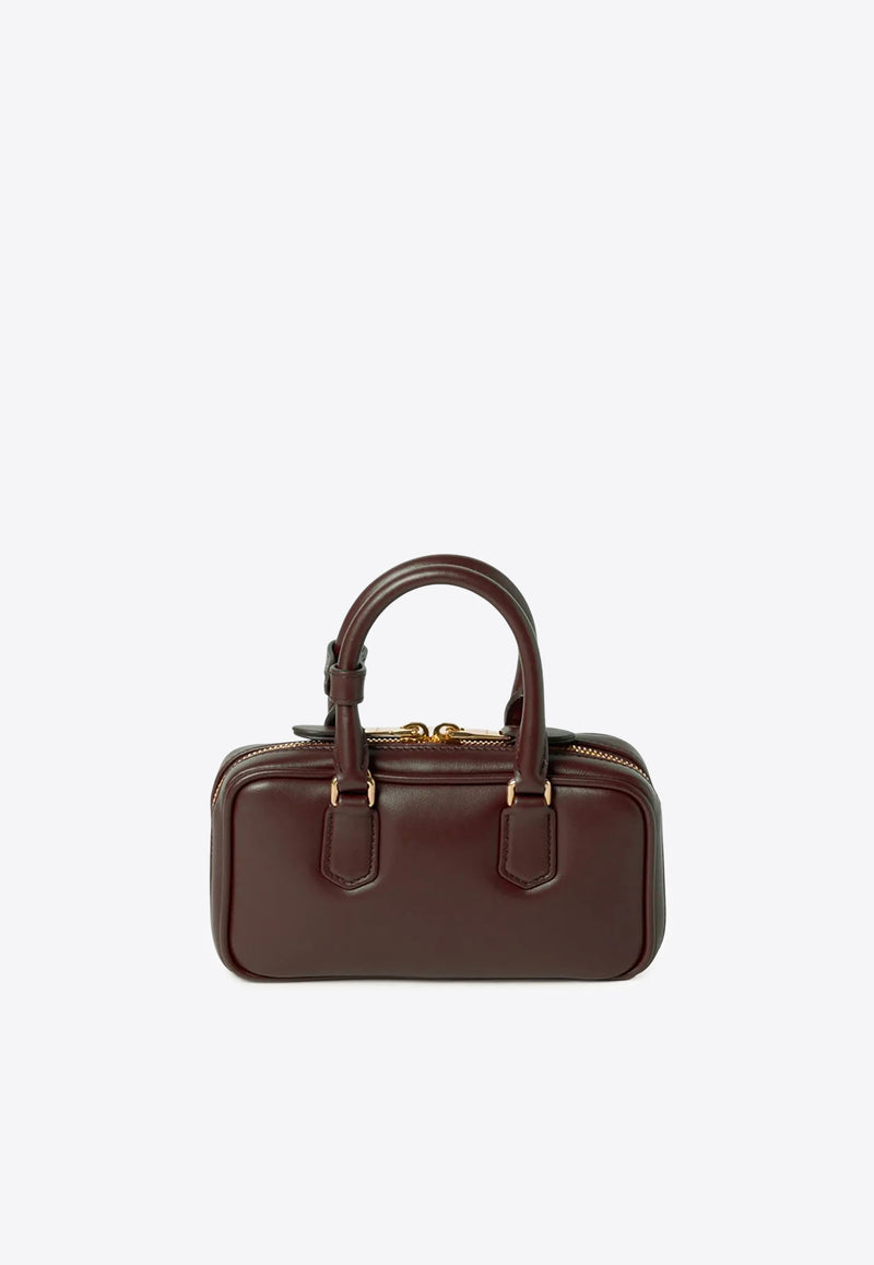 Miu Miu Mini Arcadie Padded Leather Handbag Brown 5BP088VOOOACR3_F0NBL