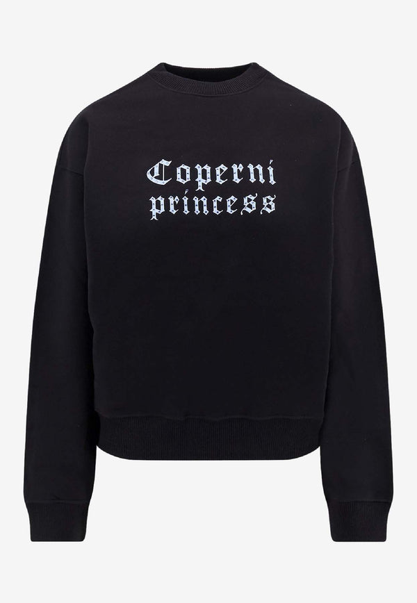 Coperni X Disney Logo Princess Sweatshirt Black DJS161F5018BLKBLU_Black_35065969