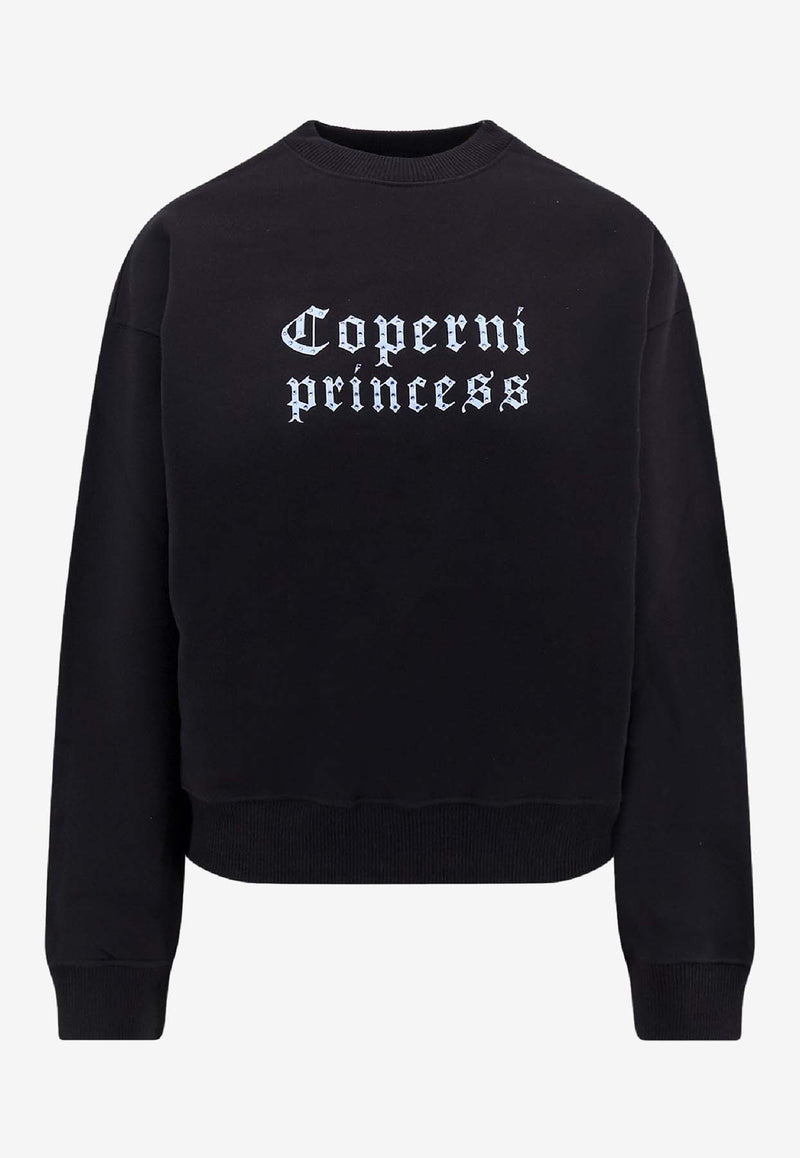 Coperni X Disney Logo Princess Sweatshirt Black DJS161F5018BLKBLU_Black_35065969