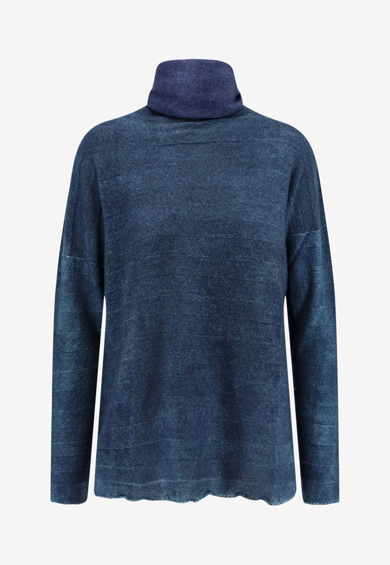 F Cashmere Bruco 89 Cashmere Turtleneck Sweater Blue MBRC89GKA0108_Blue_35066074