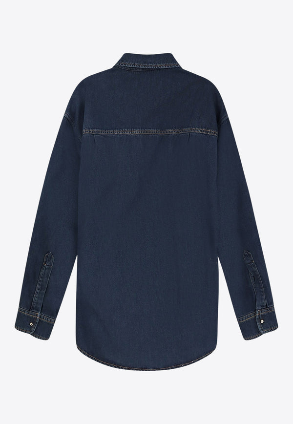 DARKPARK Anne Denim Buttoned Shirt Blue WSH04TBL01W078_DEEP BLUE_35066023