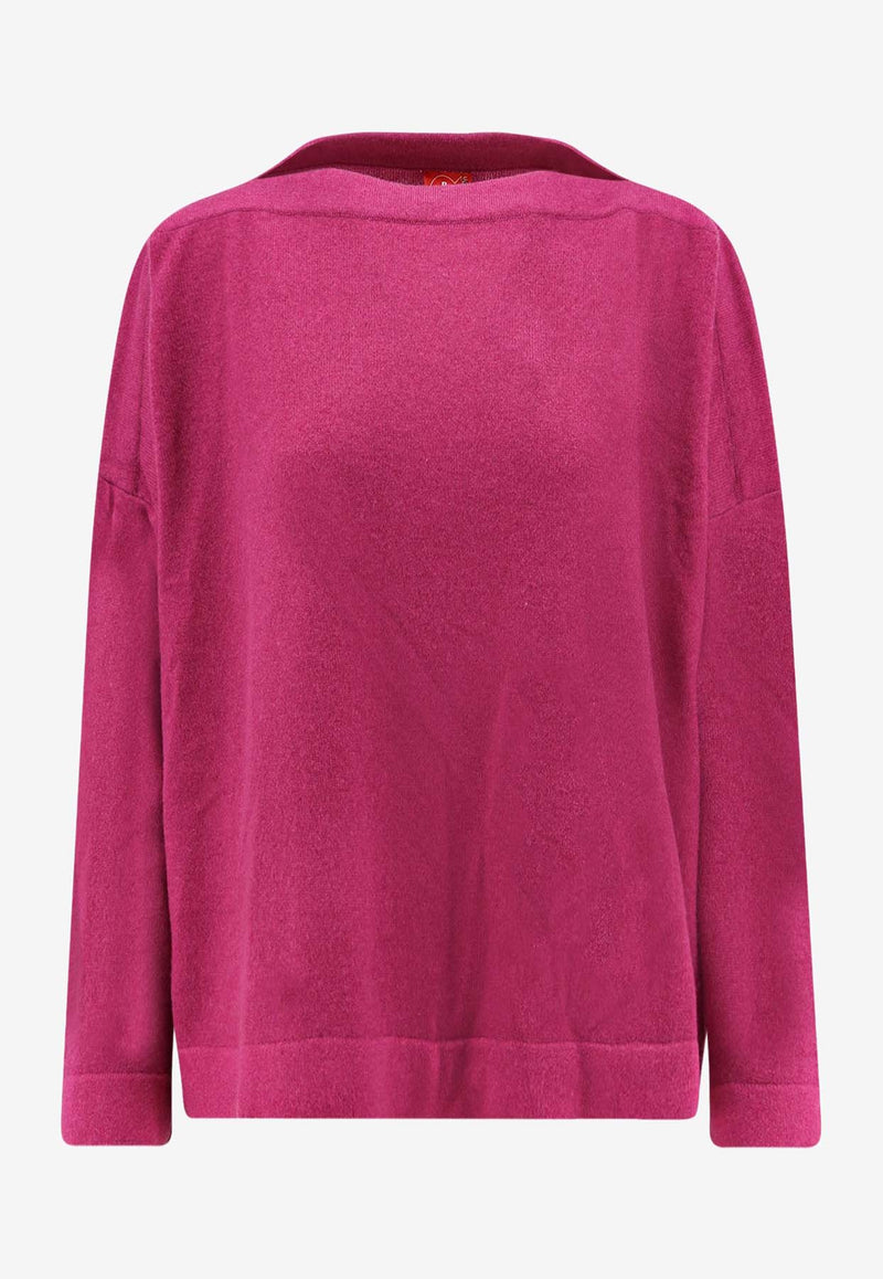 F Cashmere Daisy 1 Cashmere Sweater        Purple MDAISYTKP21_Purple_35065912