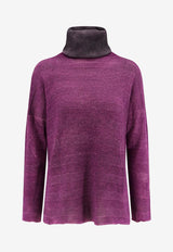 F Cashmere Bruco 89 Cashmere Turtleneck Sweater Purple MBRC89GKA0101_Purple_35066038