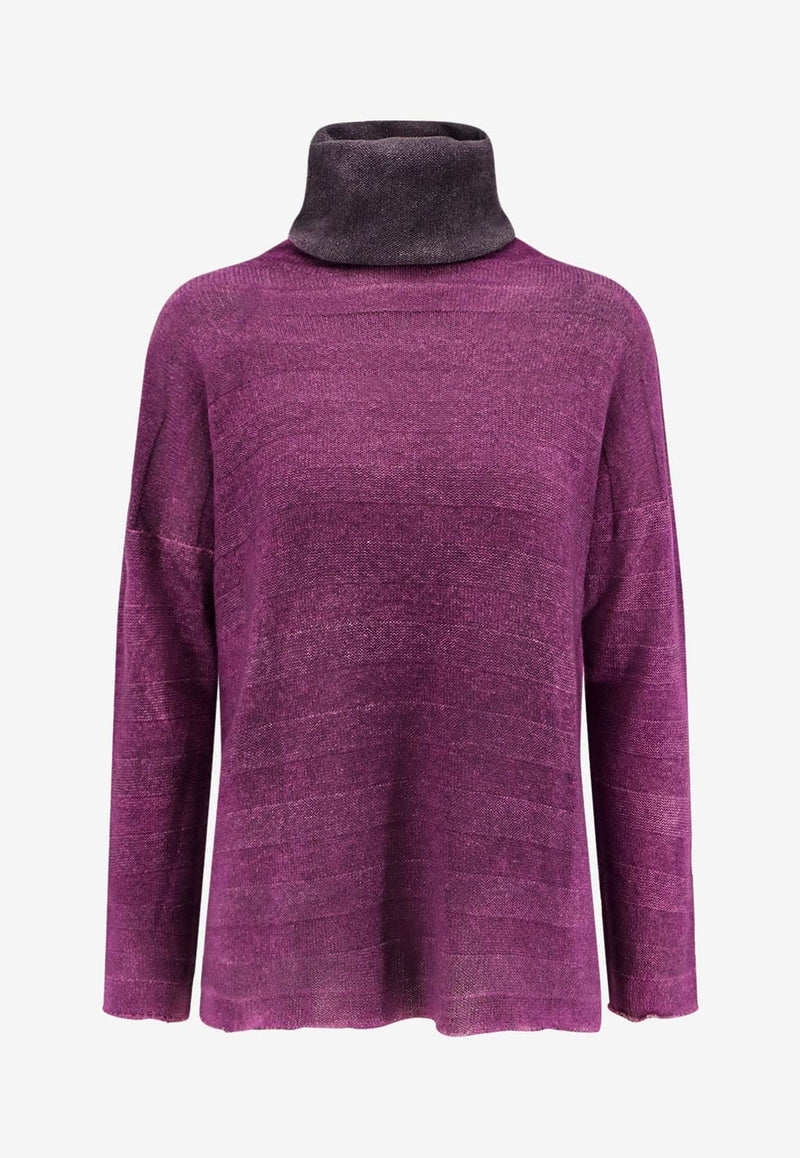 F Cashmere Bruco 89 Cashmere Turtleneck Sweater Purple MBRC89GKA0101_Purple_35066038