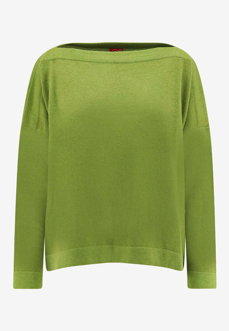F Cashmere Daisy 1 Cashmere Sweater        Green MDAISYTKP17_Green_35065823