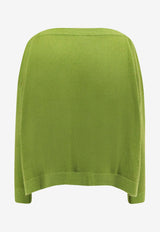 F Cashmere Daisy 1 Cashmere Sweater        Green MDAISYTKP17_Green_35065823