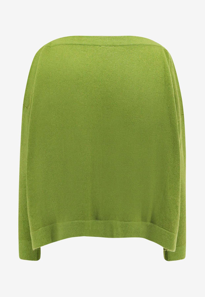 F Cashmere Daisy 1 Cashmere Sweater        Green MDAISYTKP17_Green_35065823