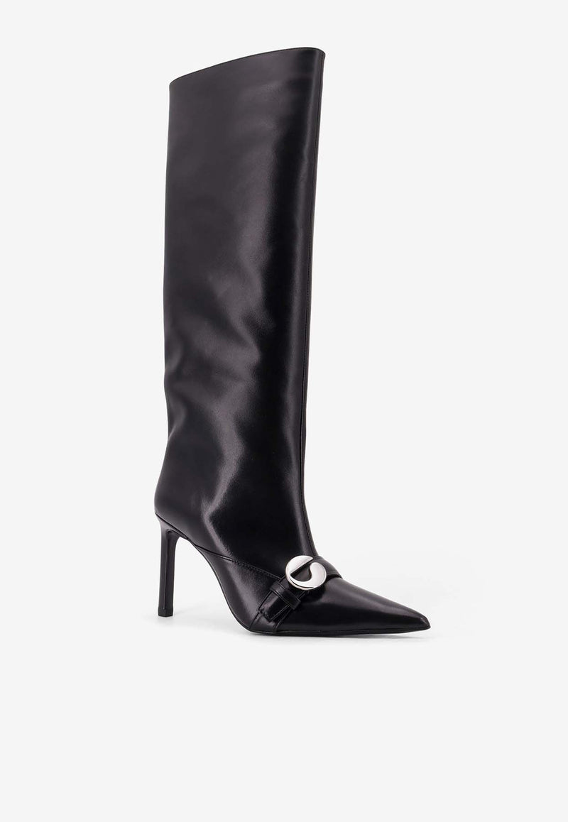 Coperni 90 Belt Knee-High Leather Boots Black COPSH86F6058BLK_Black_35066031