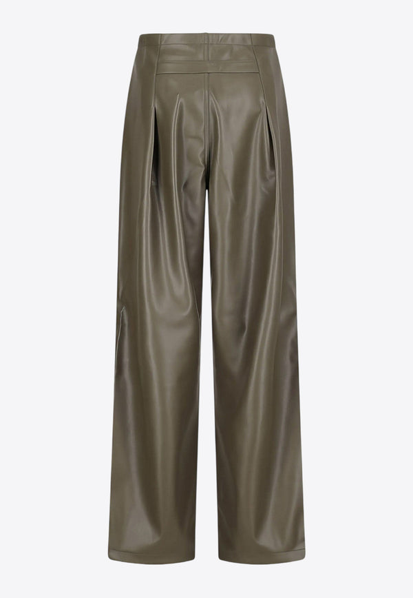 DARKPARK Faux Leather Straight Pants Green WTR42FLT030064_Green_35066025