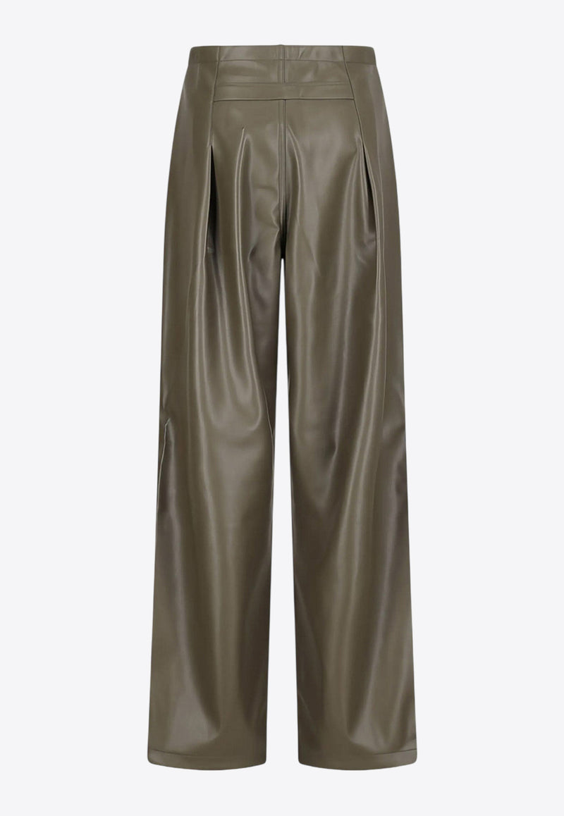 DARKPARK Faux Leather Straight Pants Green WTR42FLT030064_Green_35066025